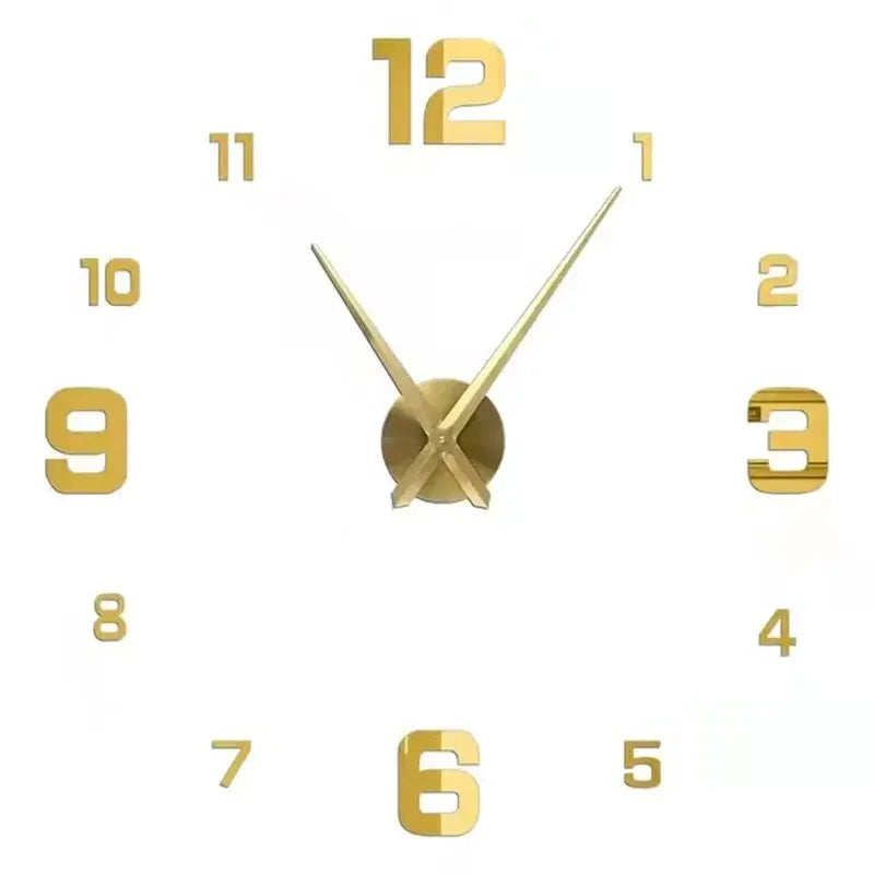 2023 Modern Design Large Wall Clock 3D DIY Quartz Clocks Fashion Watches Acrylic Mirror Stickers Living Room Home Decor Horloge from PriceLows™