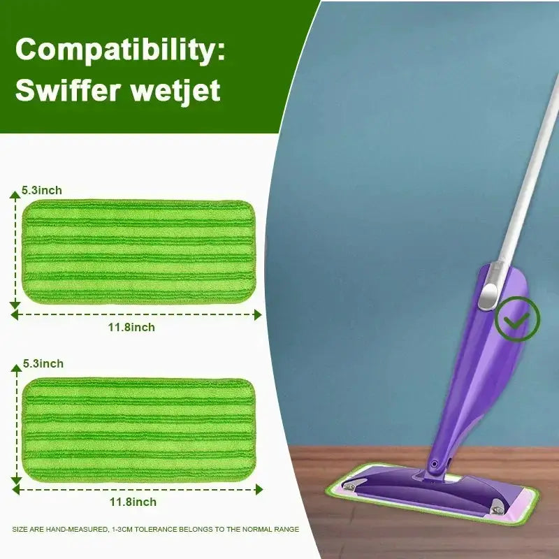 Reusable Microfiber Mop Pads for Swiffer Wet Jet, Wet and Dry Pad, Household Dust Cloth, Cleaning Accessories, 2Pcs from PriceLows™