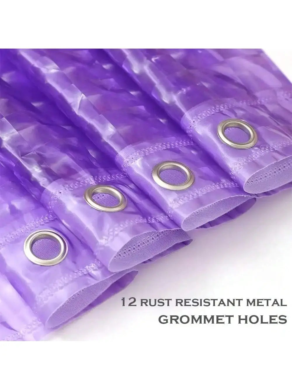Premium Textured PEVA Shower Curtain - Rustproof Metal Grommets with 12 Durable Rings, Modern Bathroom Decor from PriceLows™