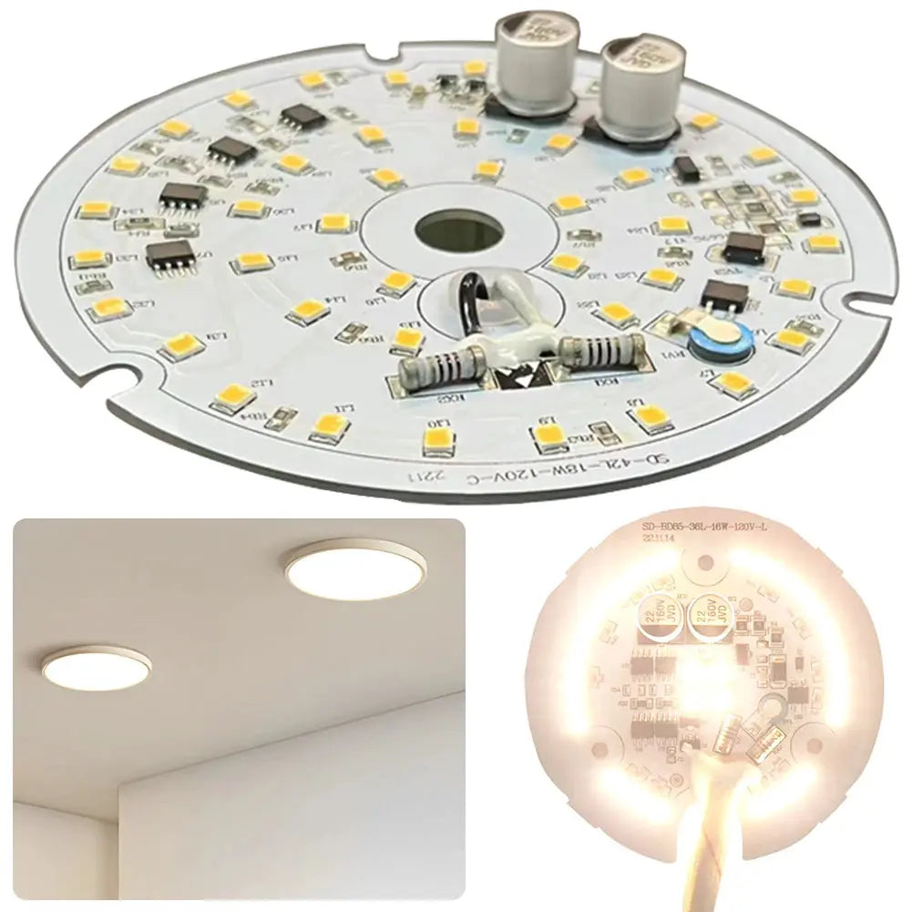 3.94 Inch LED Ceiling Fan Light Kit 3000K/4000K/6500K Dimmable Ceiling Fan Retrofit Kit Ceiling Flush Light Replacement Panel from PriceLows™