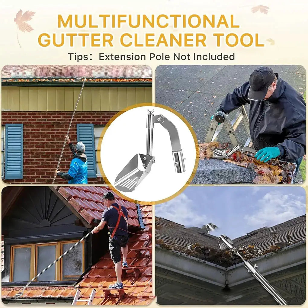 1pc Gutter Cleaning Shovels Thicken Rustproof Gutter Cleaner Scoop Foldable Sturdy Leaf Cleaning Spoon Roof Eave Gutters from PriceLows™