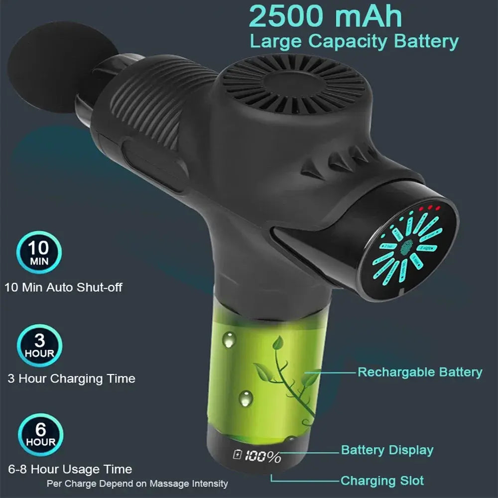 Massage Gun | 24V Power | 12 Speed Levels | Hot Cold Compress