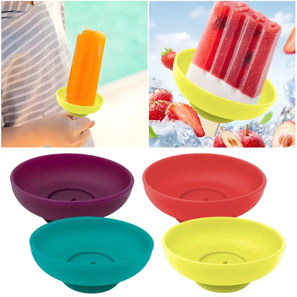 Drip Free Popsicle Holder Silicone Anti-Drip Ice Cream Bracket Reusable Mess-Free Frozen Treats Holder for Summer Days from PriceLows™