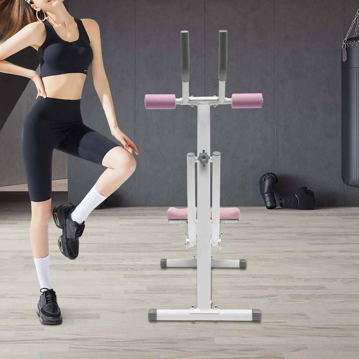 Ab Trainer | Adjustable Foldable Design | Heavy Duty Supports Up To 330 Lbs
