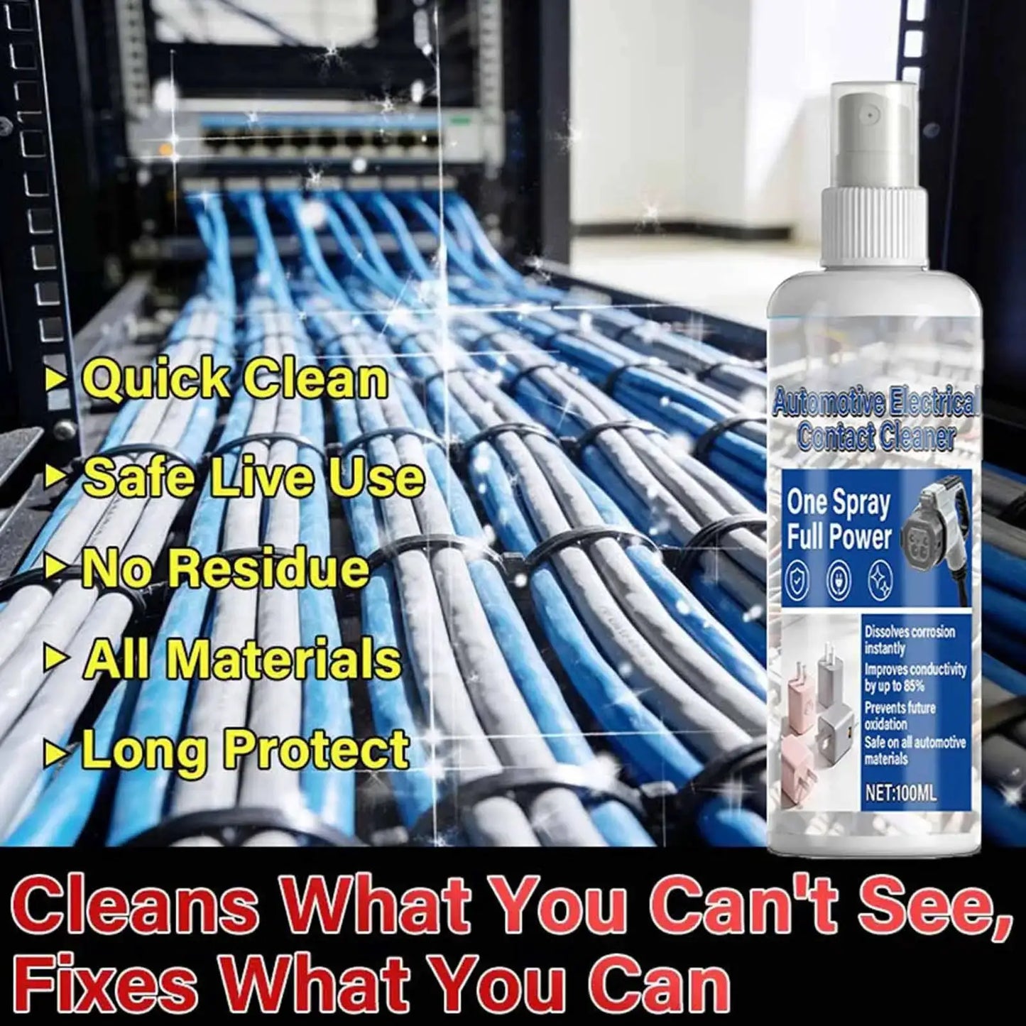 100ml Fast-Drying Electronics Cleaner Spray Electrical Contact Cleaner for Car Plugs Battery Terminal Circuit Boards from PriceLows™
