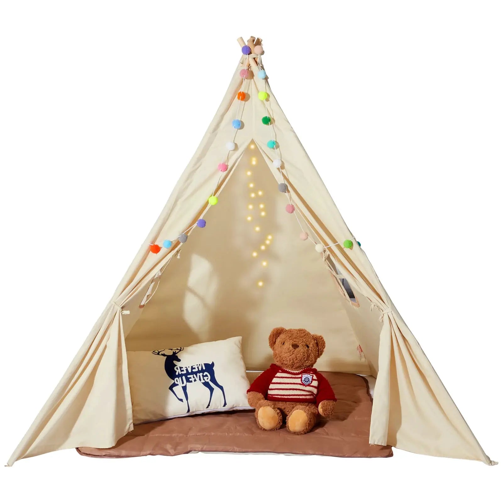 VEVOR Kids Play Tent Teepee Tent for Kids 1-5 Years Old Tent for Kids with Windows for Indoor and Outdoor Toddler Tent from PriceLows™