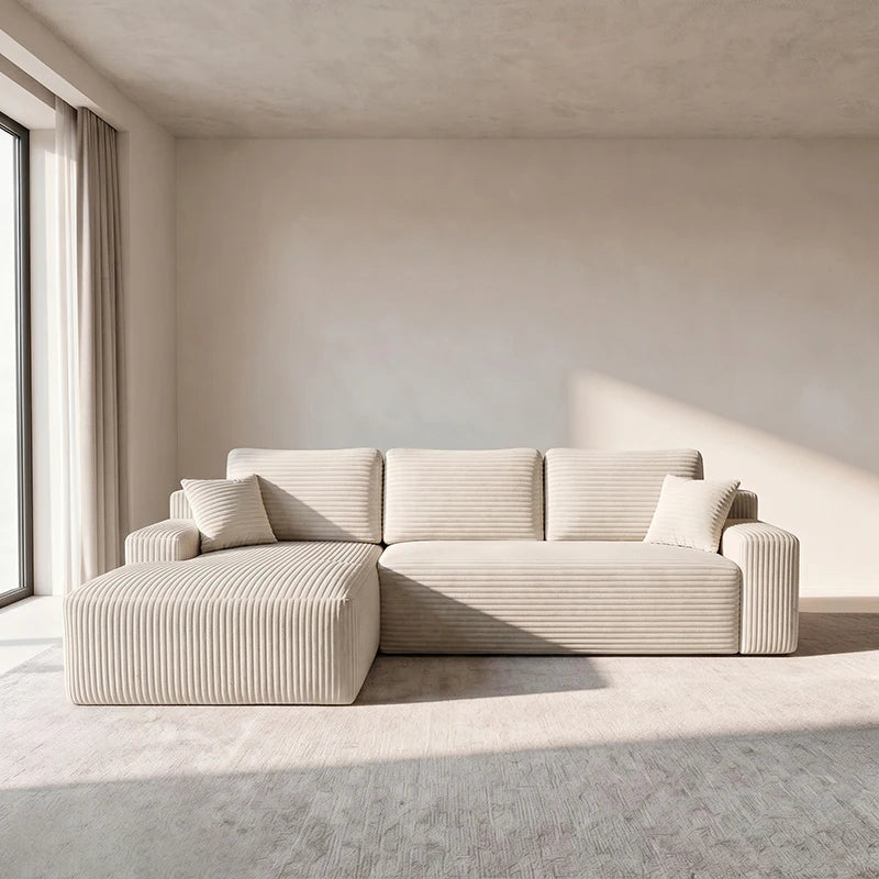 Sectional Sofa | L-Shaped With Chaise | No Assembly Required | 2000-2400mm Width