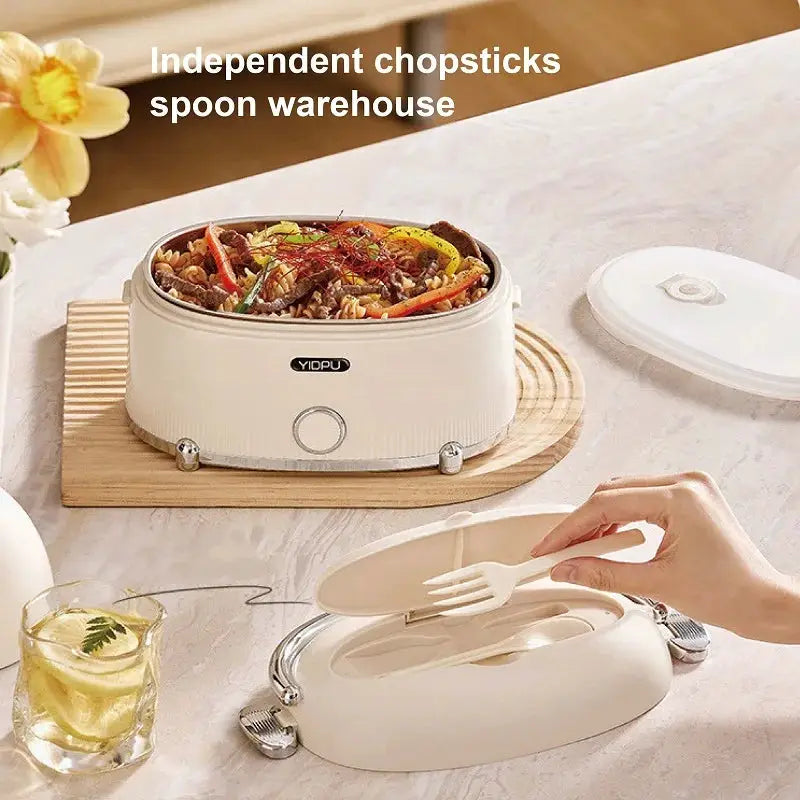 1.2L Home Electric Lunch Box Portable Water-free Keep Warm Lunch Box Office 304 Stainless Steel Rapid Heating Food Heater 220V from PriceLows™