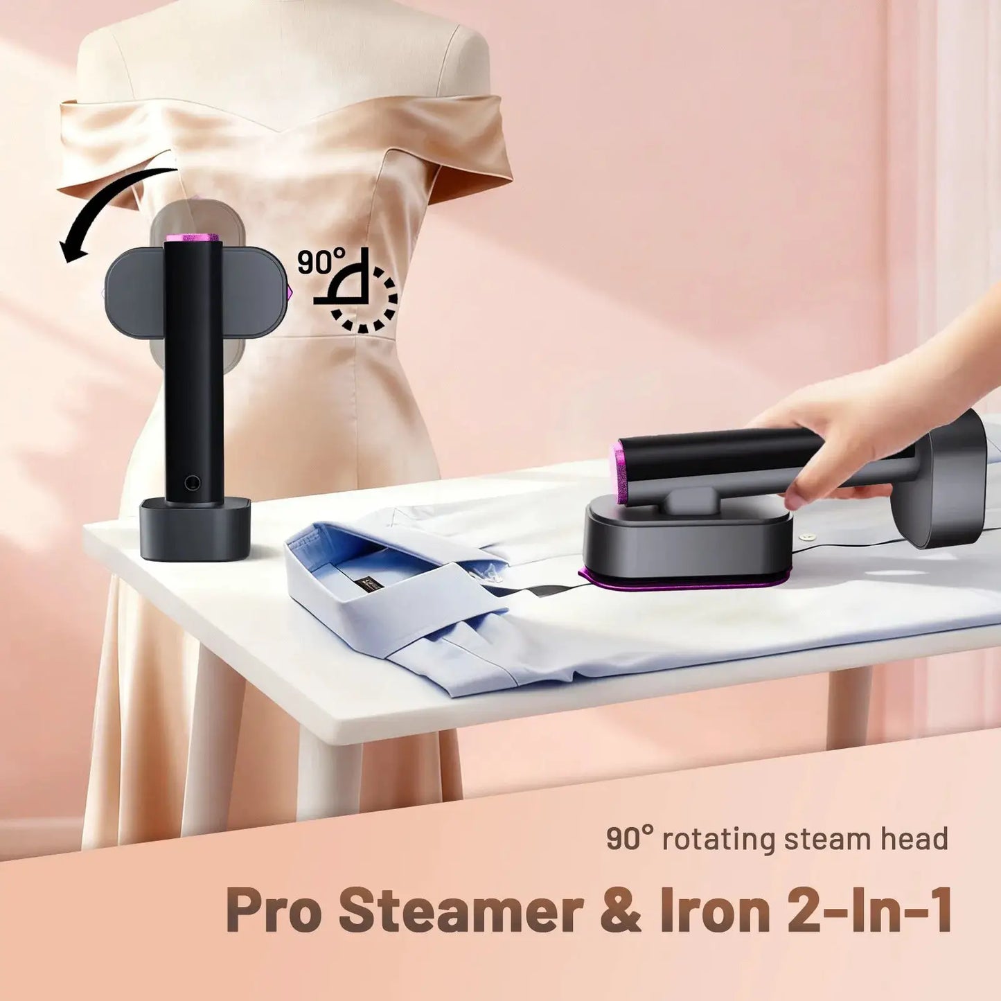 Handheld Steam Iron | 1200 Watt | 5 Heat Settings | Mini Travel Steamer