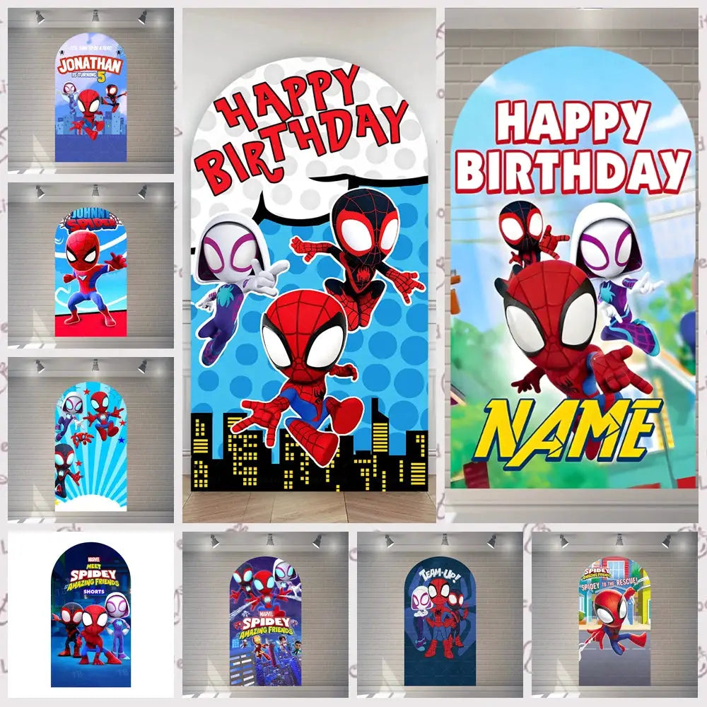 Backdrop | Spider-Man And His Amazing Friends Theme Backdrop | Vinyl Background