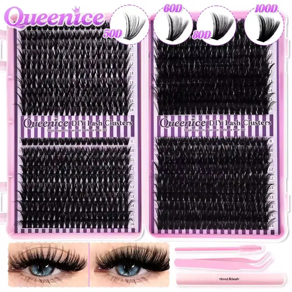 DIY Eyelash Kit | Individual Lashes | With Bond And Seal | Mixed Sizes
