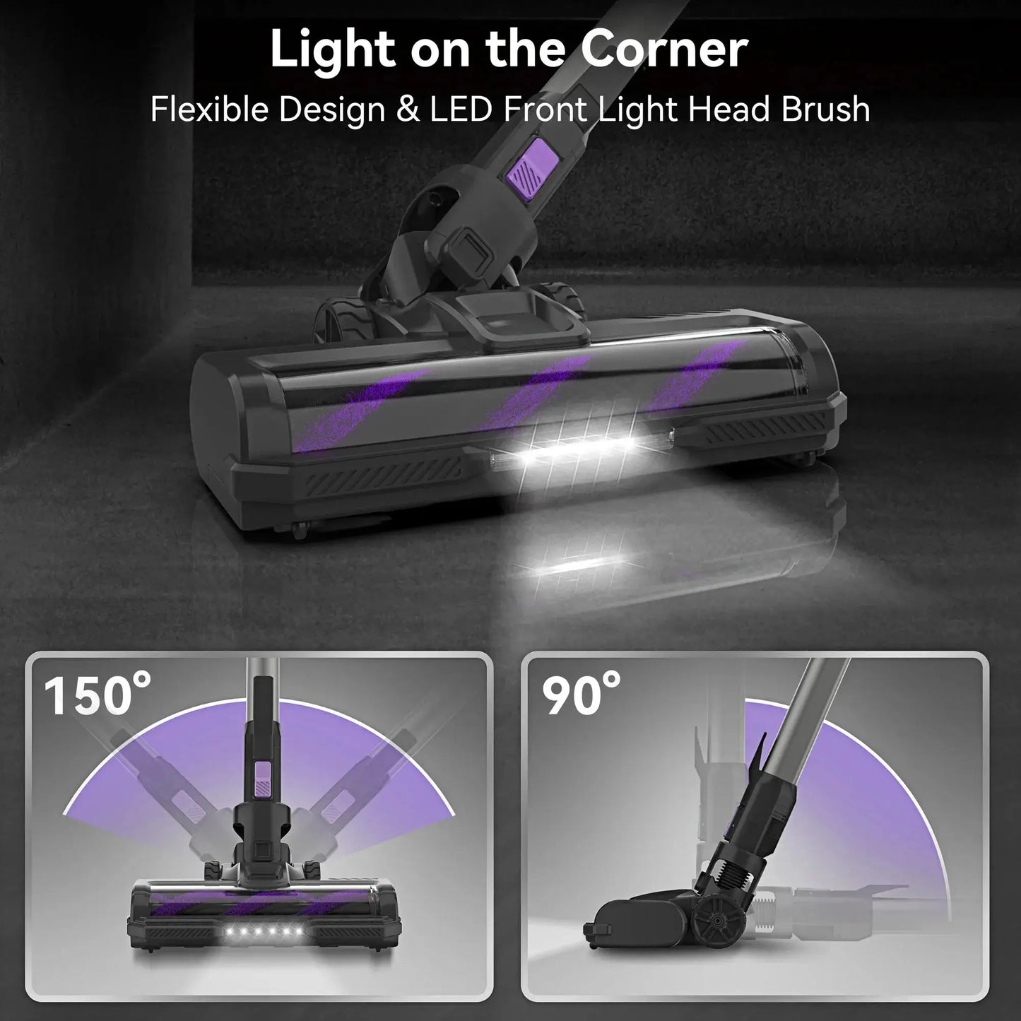 Cordless Vacuum Cleaner | 45KPa Suction Power | Up To 50 Min Runtime