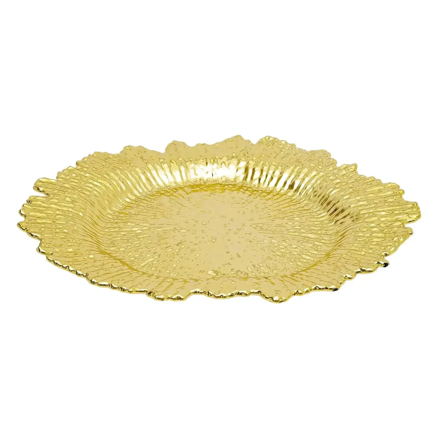 Charger Plates 4 Sets of 96 Total, 13 Inch Reusable Round Reef Chargers for Dinner, Plastic Service Plate Bulk for Wedding from PriceLows™