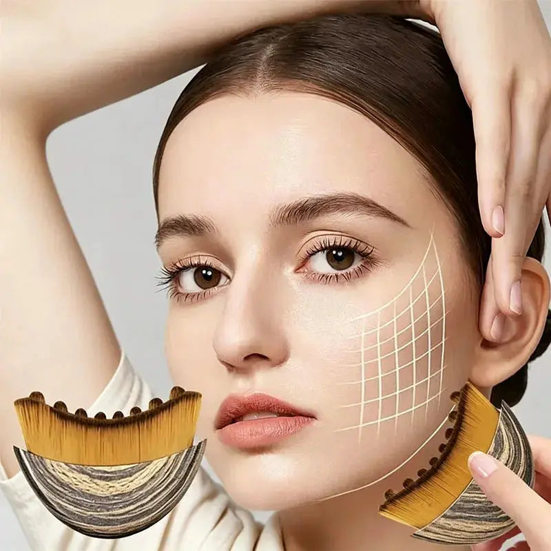 Lymphatic Contour Face Brush | Rubber Material | Non Electric | One Unit