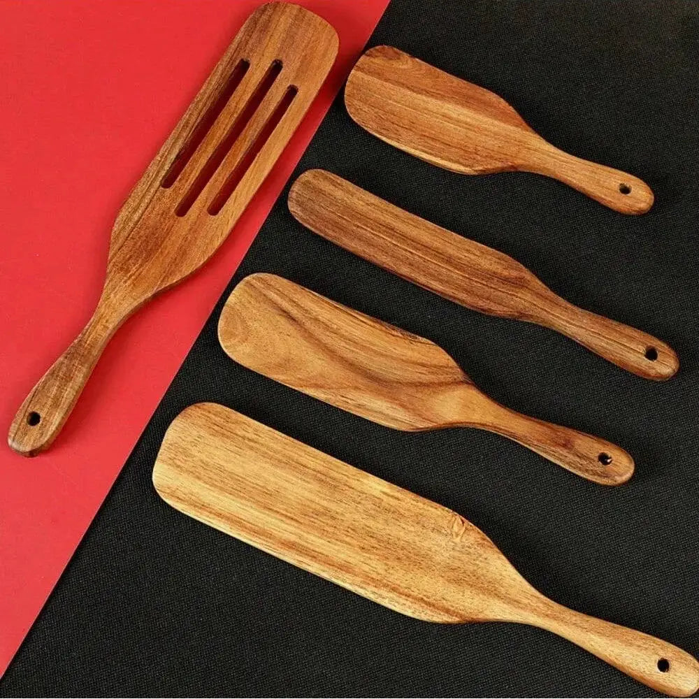 Cooking Shovel 5-piece Pizza Dim Sum Salad Mixing Shovel Wooden Shovel Spoon Set Wooden Utensils Kitchen Tableware Tools from PriceLows™