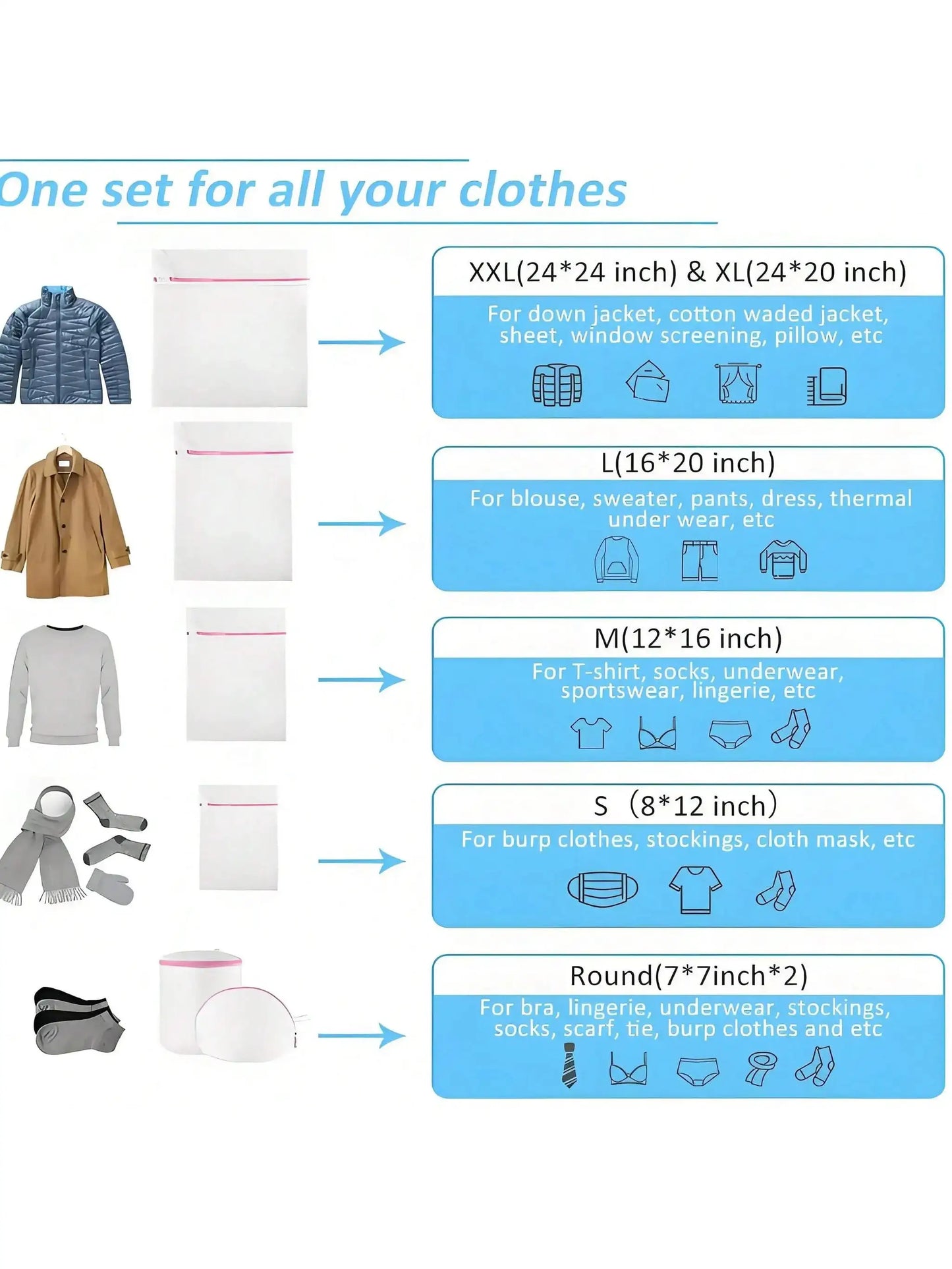 Laundry Bags in 3 Sizes from PriceLows™