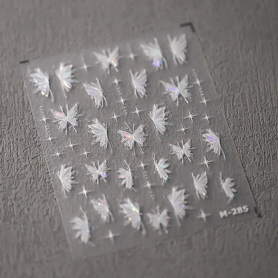 1Pcs 5D Embossed Aurora Butterfly Nail Art Stickers Self Adhesive Decals For Nails Decoration DIY 3D Acrylic Nail Supplies Parts from PriceLows™