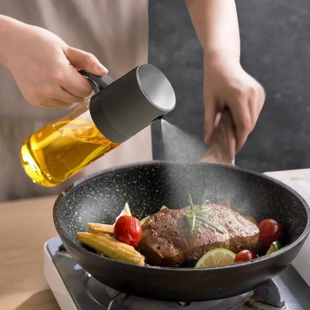 Oil Sprayer | Olive Oil Dispenser | 2-In-1 Fine Mist | Glass Bottle