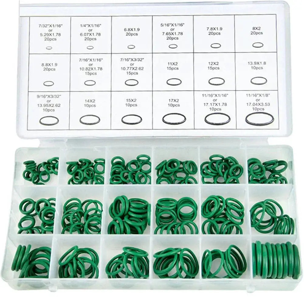 270Pcs 18 Sizes Universal Car Air Conditioning HNBR O Rings Car Auto Repair Tools Rubber Air Conditioning Refrigerant Ring Set from PriceLows™