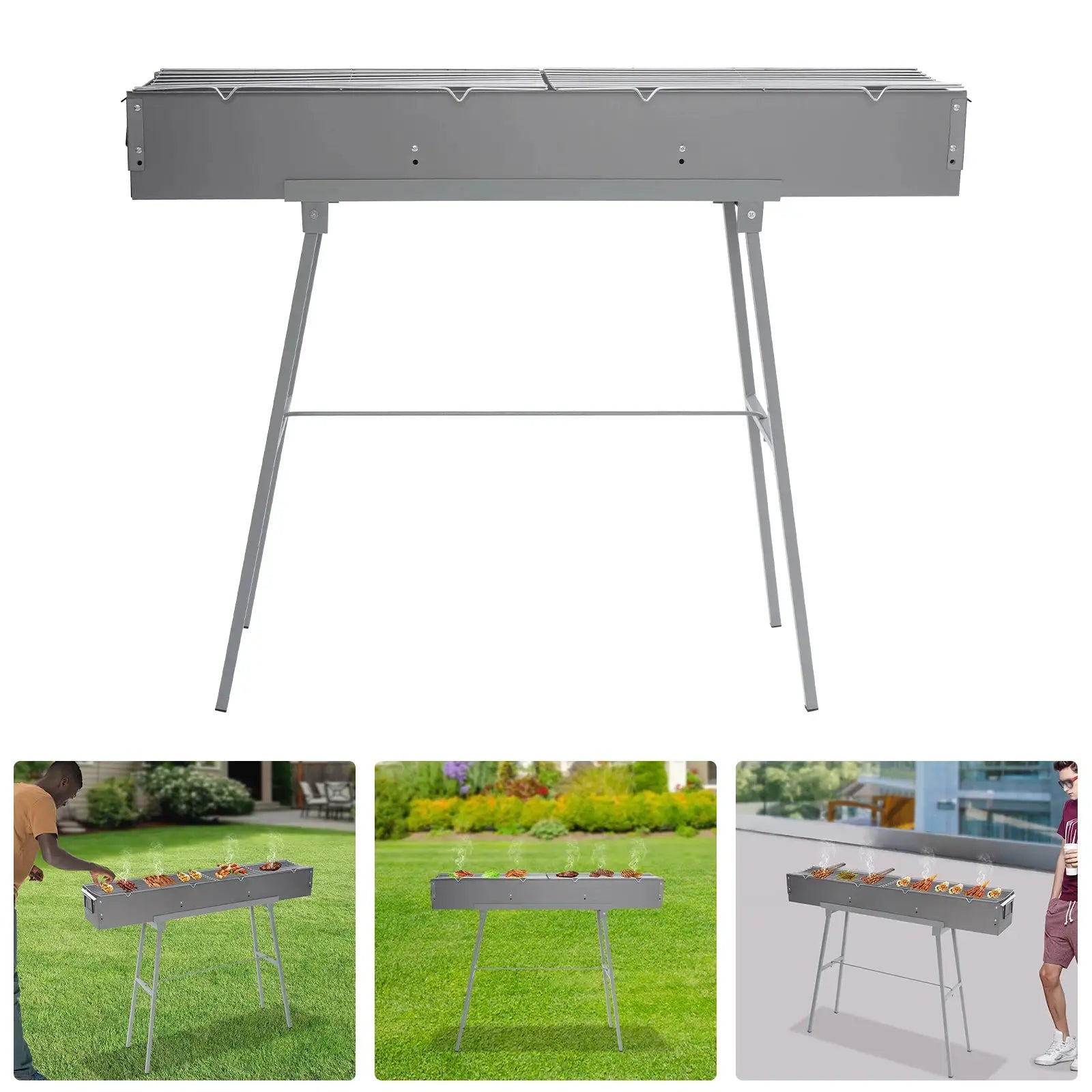 Portable BBQ Grill Folding Camping Barbecue Grill Charcoal Grills from PriceLows™