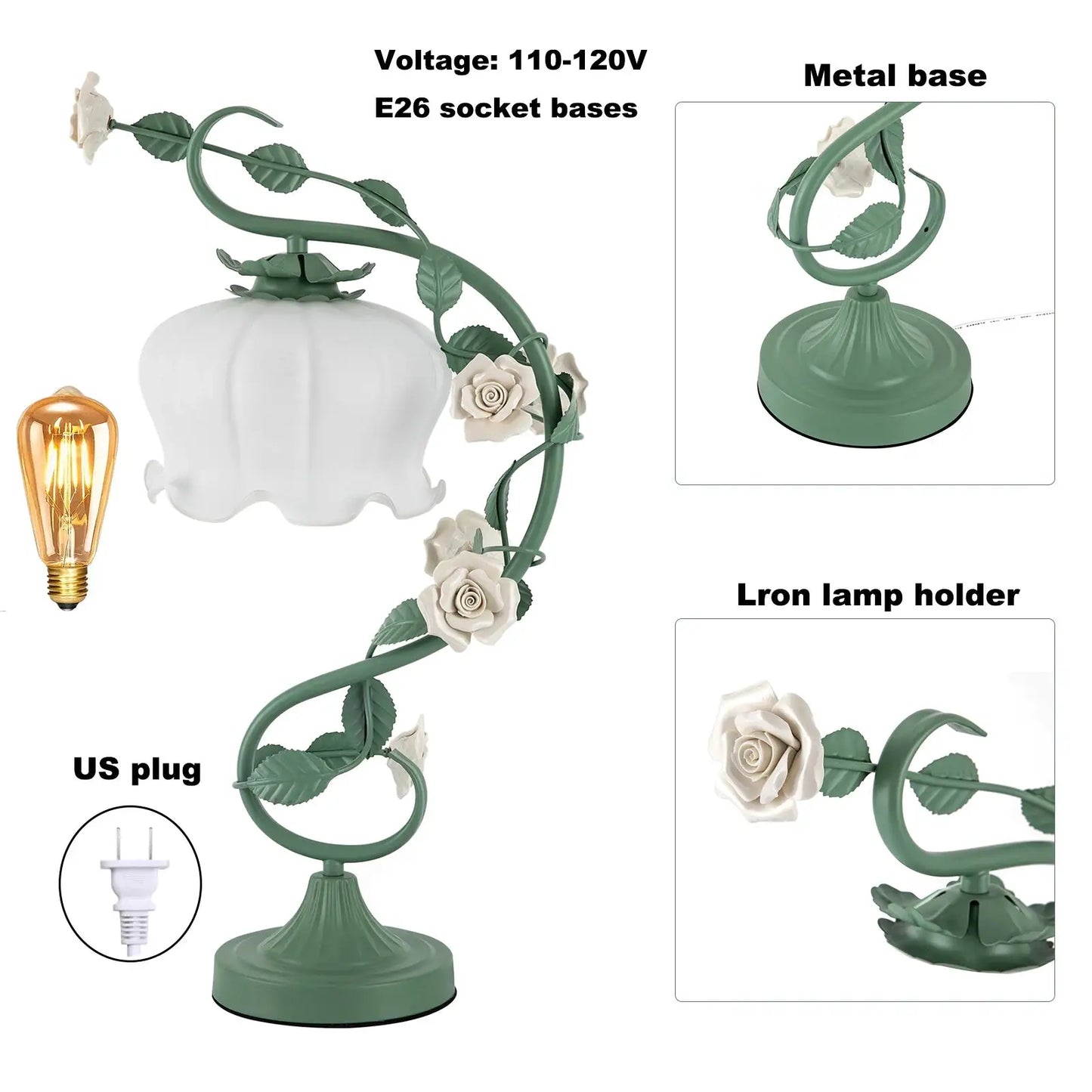 LOYALHEARTD Modern Bedside Lamp Flower Petal Reading Table Lamp Night Light Nightstand Desk Light for Bedroom Office from PriceLows™