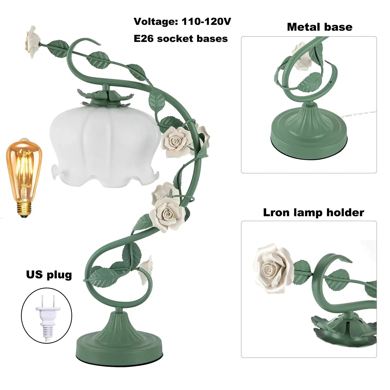 LOYALHEARTD Modern Bedside Lamp Flower Petal Reading Table Lamp Night Light Nightstand Desk Light for Bedroom Office from PriceLows™