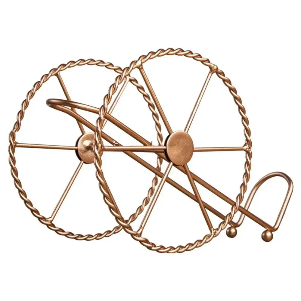 Retro Metal Red Wine Rack Bronze Iron Wheels Design Wine Holder Wine Display Rack Beer Whisky Wine Bottles Stand Home Bar Decor from PriceLows™