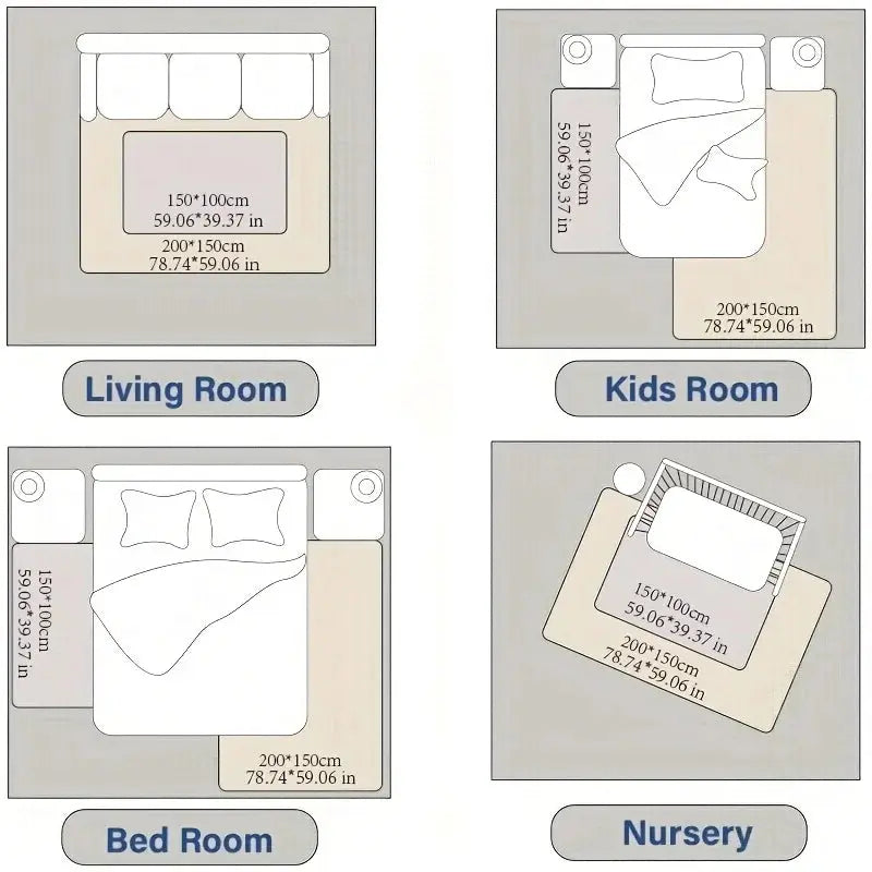 Carpet For Floor 2cm Thick Memory Foam Playpen Mat With Non-slip Bottom For Living Room Soft Velvet Minimalist Carpet Kids Rugs from PriceLows™