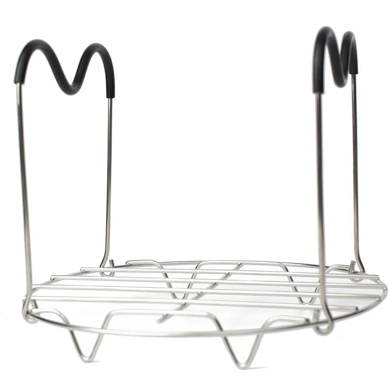 Instant Pot Steamer Rack | Stainless Steel | Silicone Handles | Fit 6 and 8 Qt