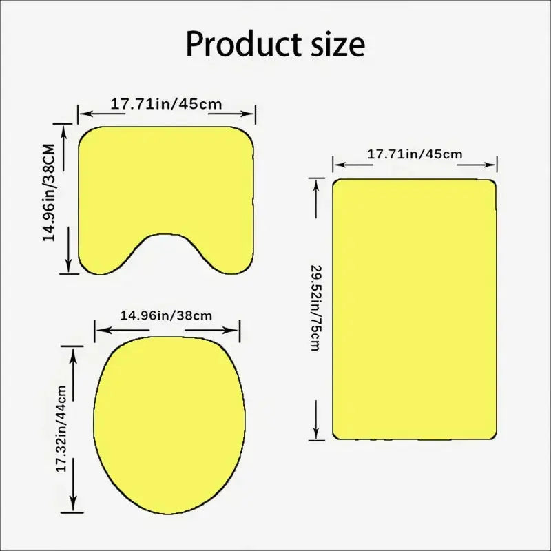 3-piece set, diatom mud floor mat, bathroom, water-absorbing quick-drying non-slip floor mat, toilet set, carpet from PriceLows™