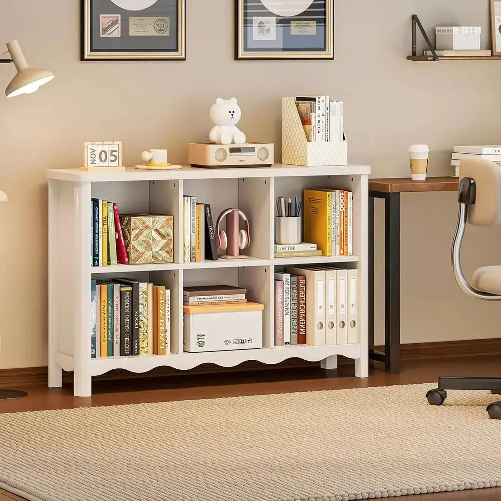 6-Cube Storage Organizer: Versatile Shelving for Books, Toys, and Display in Kids' Rooms, Living Spaces, and Offices (White) from PriceLows™