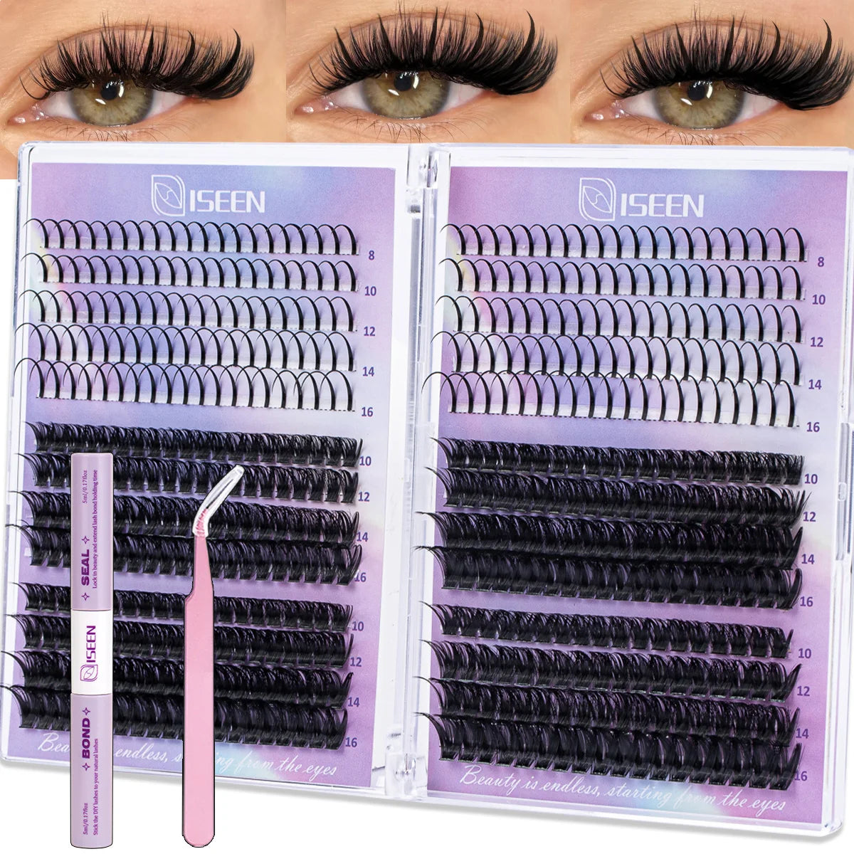 Lash Clusters Kit | 8 To 16Mm C Curl | Wispy Natural Set