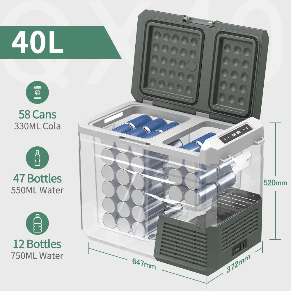 Alpicool QX 25L 30L 40L Car Refrigerator 12/24V DC 100-240V AC Fridge Freezer Dual Zone Portable Compressor Cooler for Camping from PriceLows™