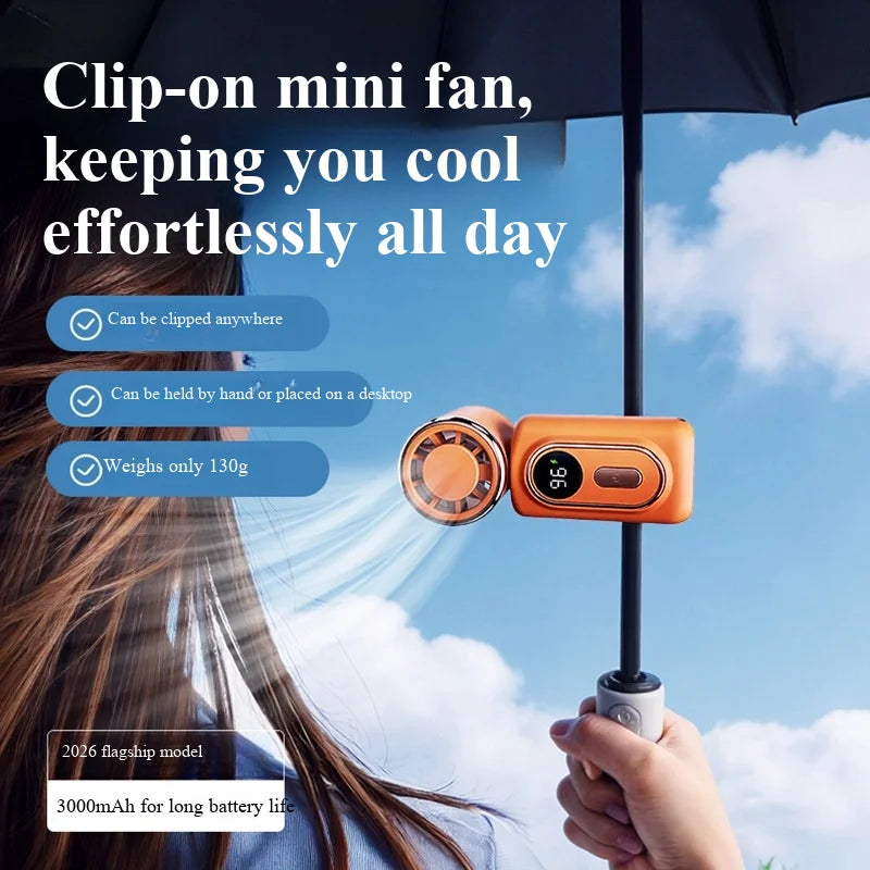 Portable Handheld Fan | Stepless Speed | 5W Power | One Size