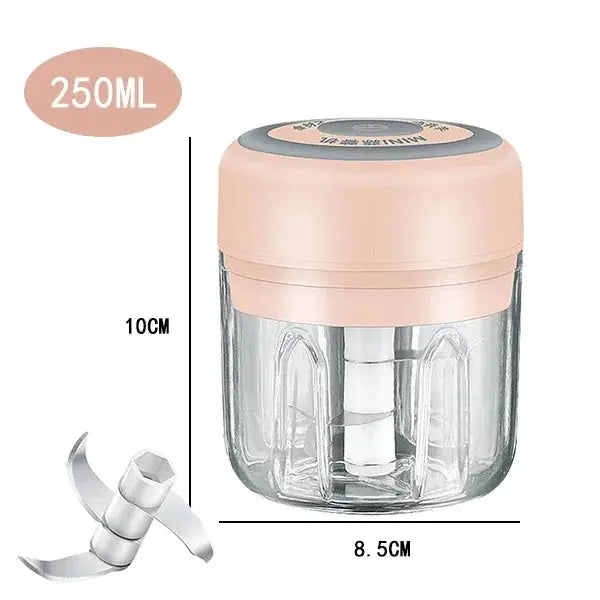 100/250mL Mini Crusher Chopper USB Charging Garlic Mincer Electric Garlic Chopper Powerful Ginger Garlic Onion Meat Masher from PriceLows™