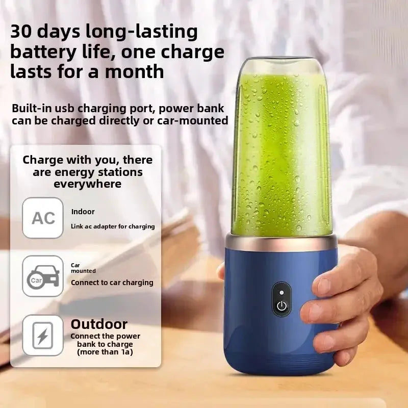 Portable Fruit Juice Blenders Summer Personal Electric Mini Bottle Home USB 6 Blades Juicer Cup Machine For Kitchen from PriceLows™