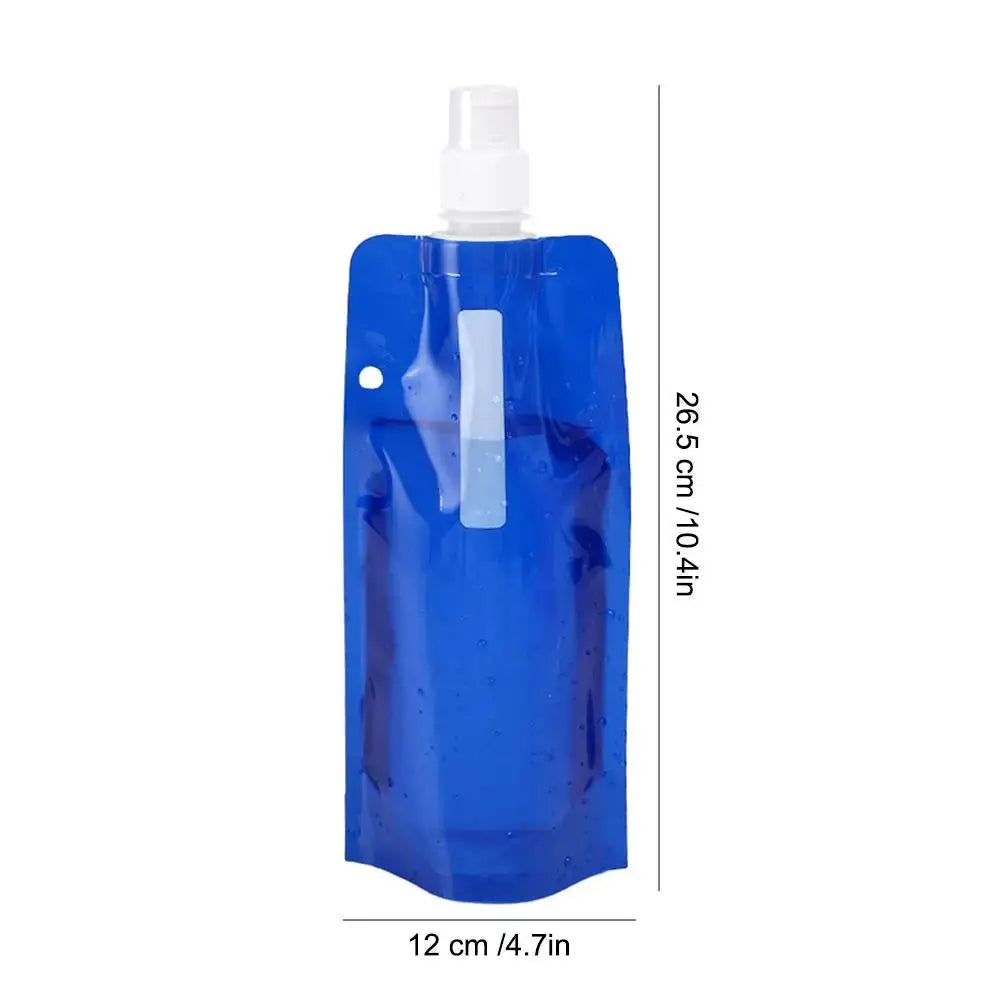 Cycling Water Bottle Foldable Portable 480ml Leak-Proof Durable Sport Water Bag Climbing and Camping Folding Water Bottle from PriceLows™