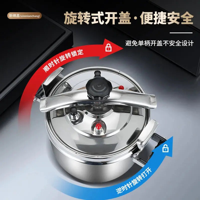 Pressure Cooker | 30 Quart Capacity | Stainless Steel | Large Steamer