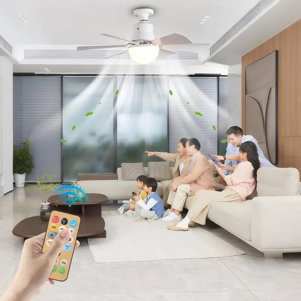 Ceiling Fan With Light | Remote Control | 3 Speed | Living Room Dimmable Light