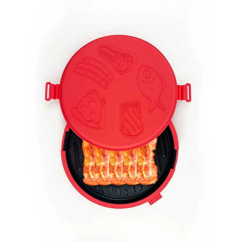 Microwave Grill Pan | Silicone | Round Shape | Large Size