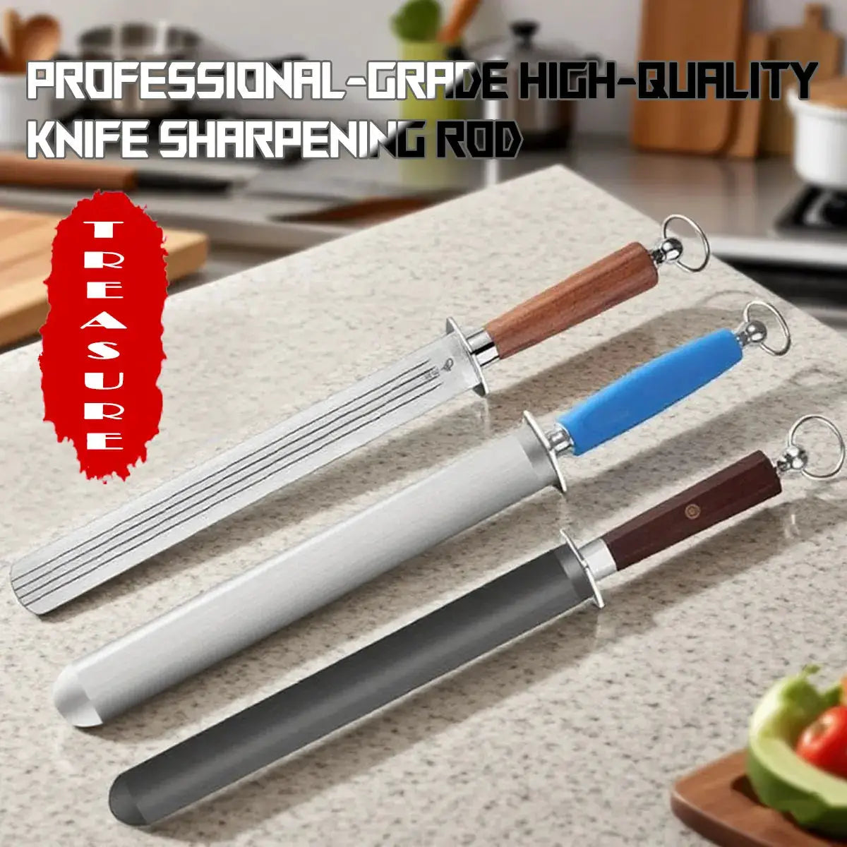 Knife Sharpening Steel | Tungsten Rod | For Chef Knives | One Size