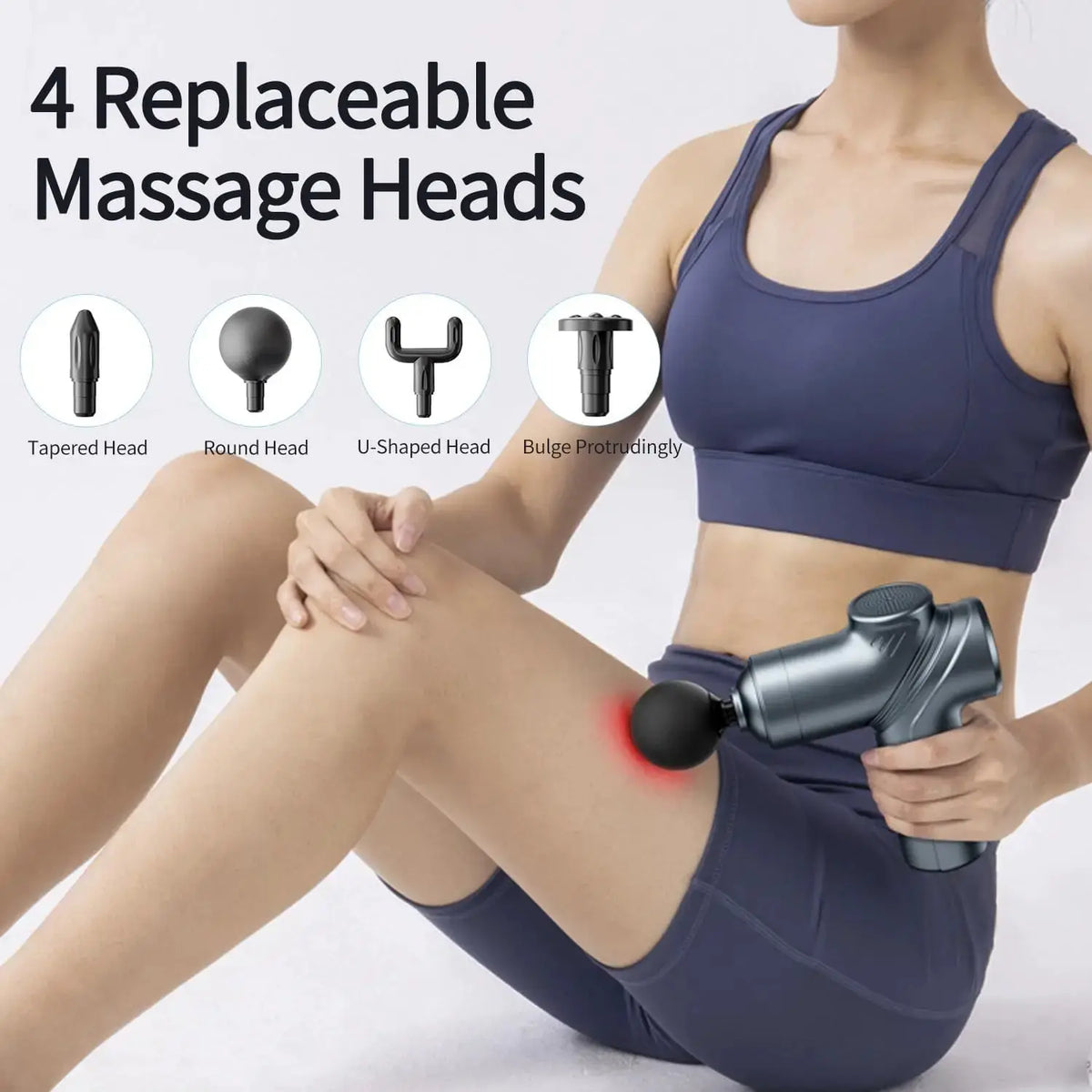 Mini Massage Gun | Brushless Motor | 4 Interchangeable Heads