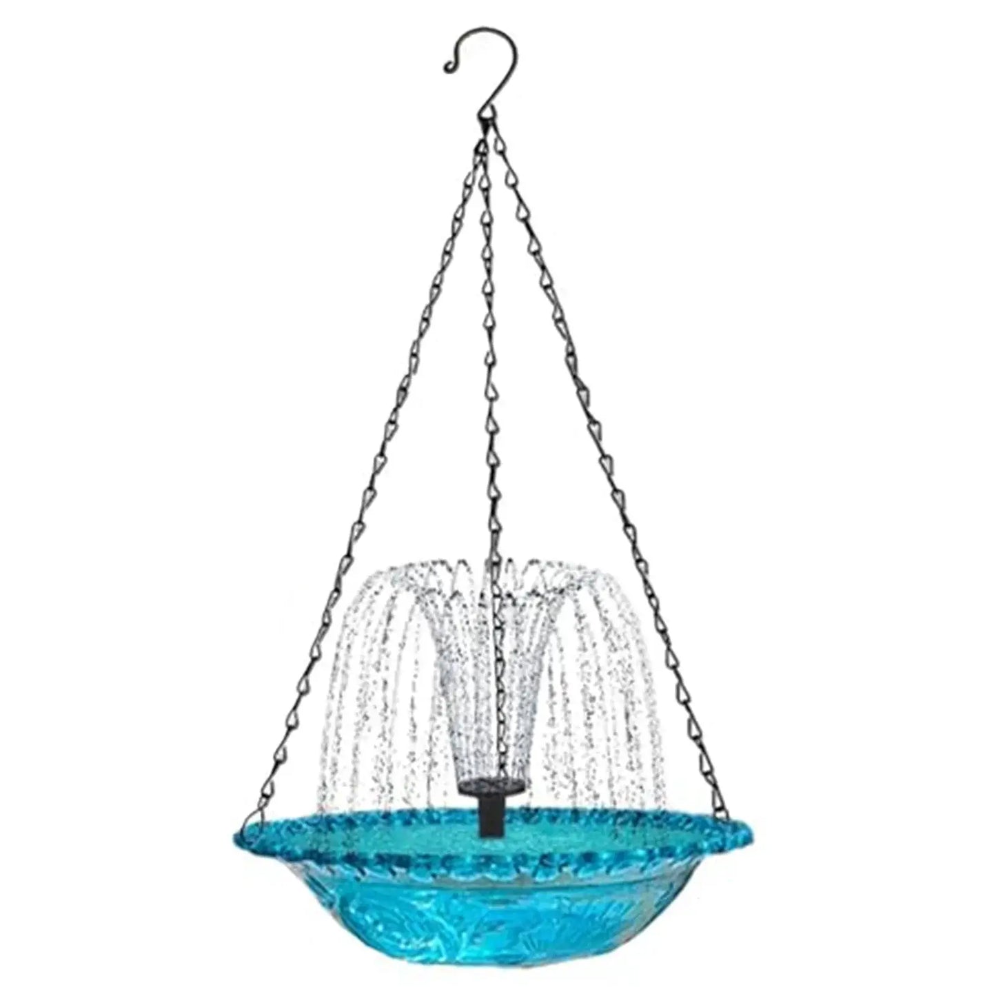 Solar Cascade Hanging Bird Bath Fountain Wildlife Feeder Outdoor Hanging Bird Bath with Solar Fountain for Garden Backyard Patio from PriceLows™