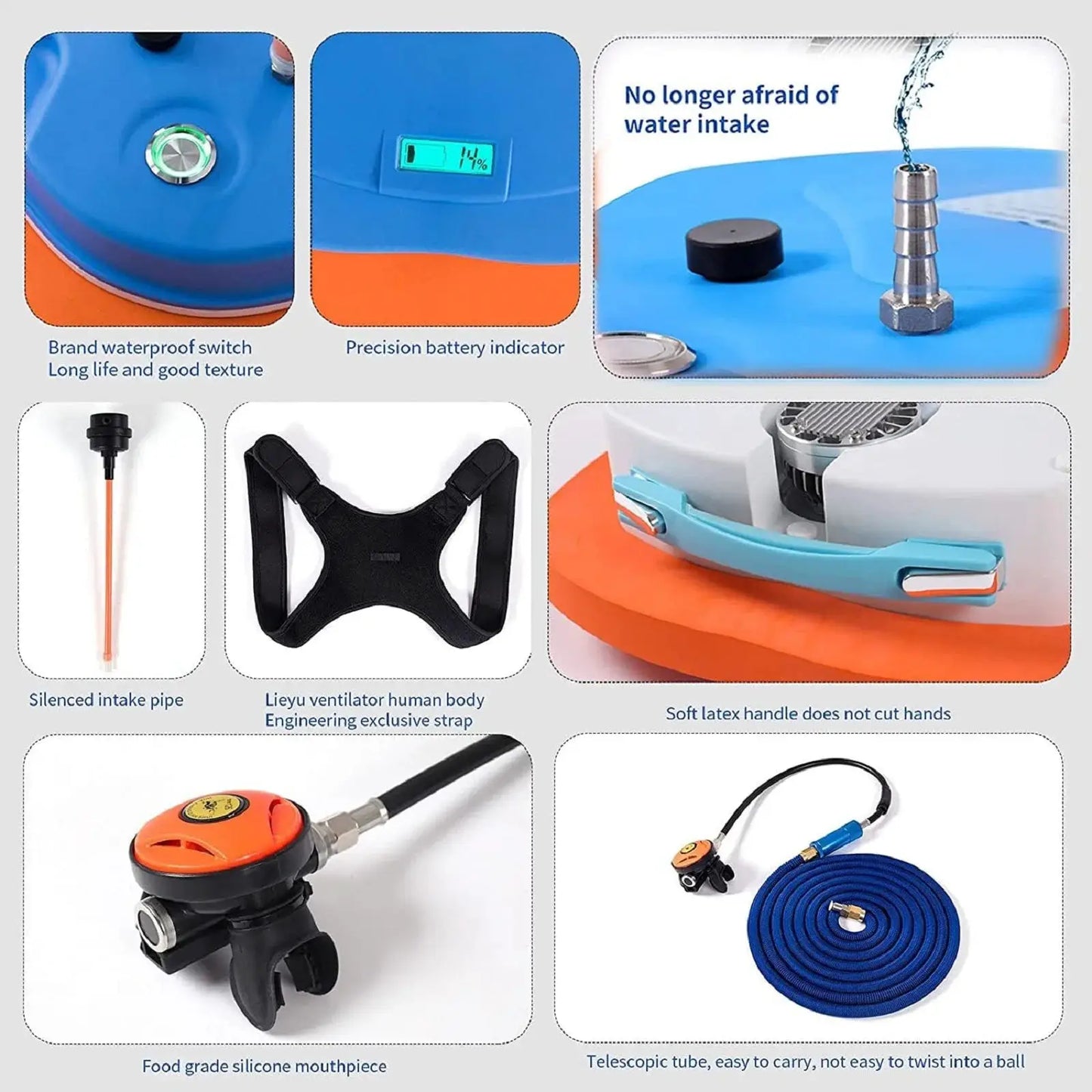 Scuba Diving Ventilator | 52500/70000mAh Battery | Depth 12M | Z270/Z500