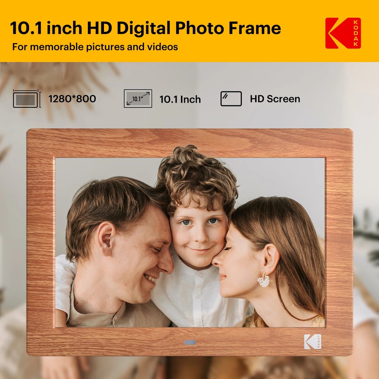 Kodak Digital Photo Frame | 10.1 Inch Display | 1280x800 HD | Remote Included