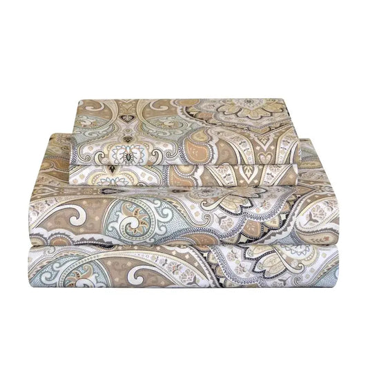 Bedding 4 Pieces Queen 100 Cotton Percale Sheets Printed Bed Sheet amp Pillowcase Sets Soft Cotton Bed Sheets Set Fits Mattress from PriceLows™