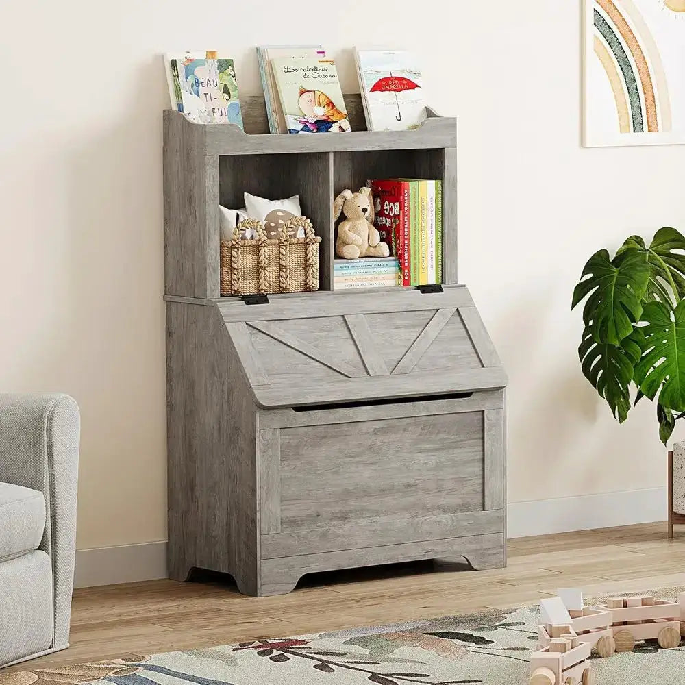 Children's Wooden Bookcase with Storage Cabinet for Toys and Books, Suitable for Boys, Girls, and Kindergarten from PriceLows™