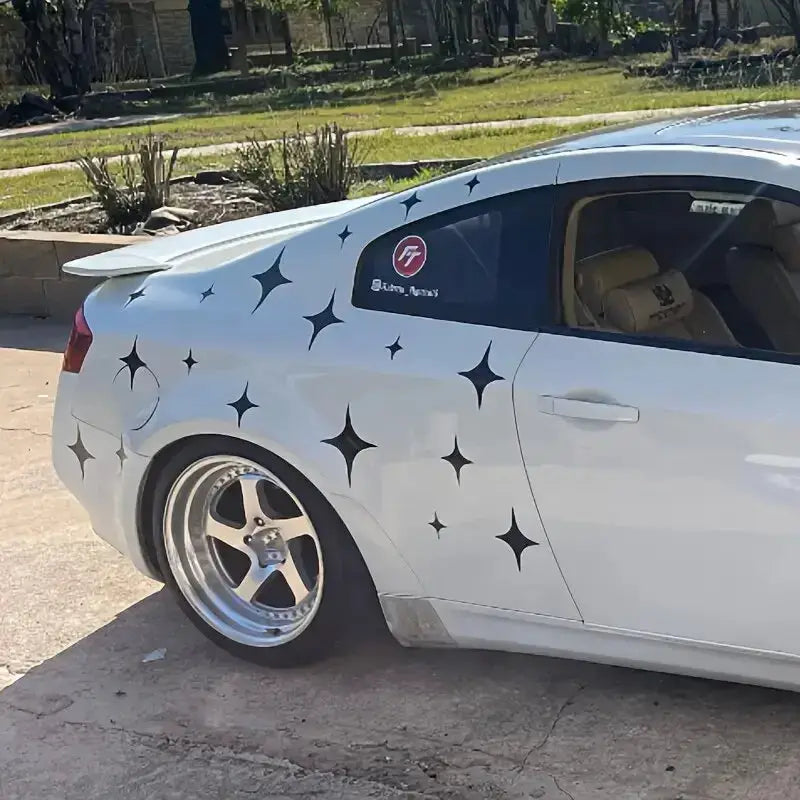 60pcs Large Car Sticker Full Of Stars, Star Set, Continuous Bead Star, Four Corner Star, Quadrilateral Star Vinyl Creative from PriceLows™