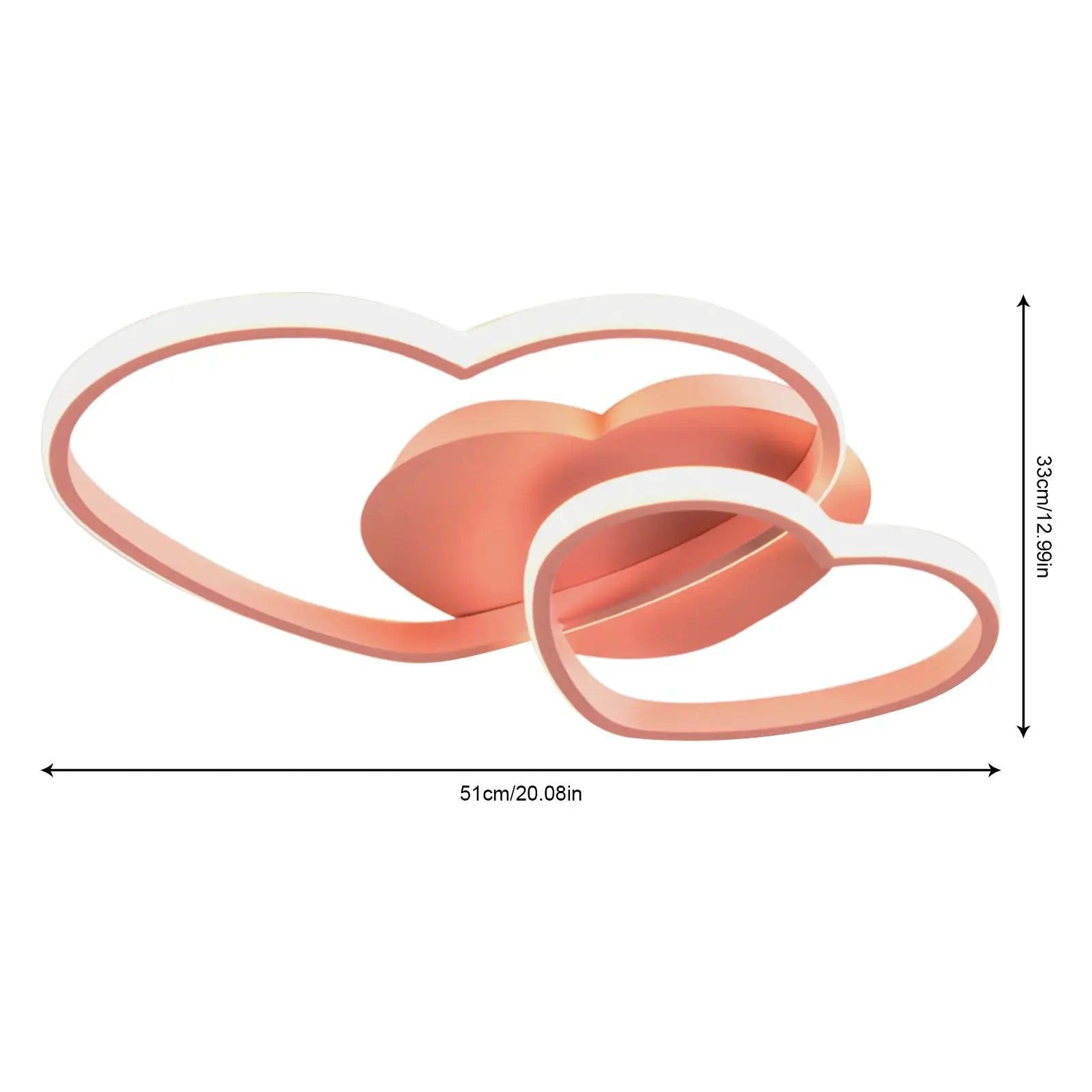 Pink Heart Shaped Ceiling Light Stylish Heart - Design Ceiling Light for Bars Salons Lofts Studies, Children's Rooms Hotel Rooms from PriceLows™