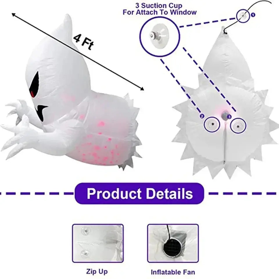Halloween Ghost Inflatable | 1.4m | Outdoor Garden Decor